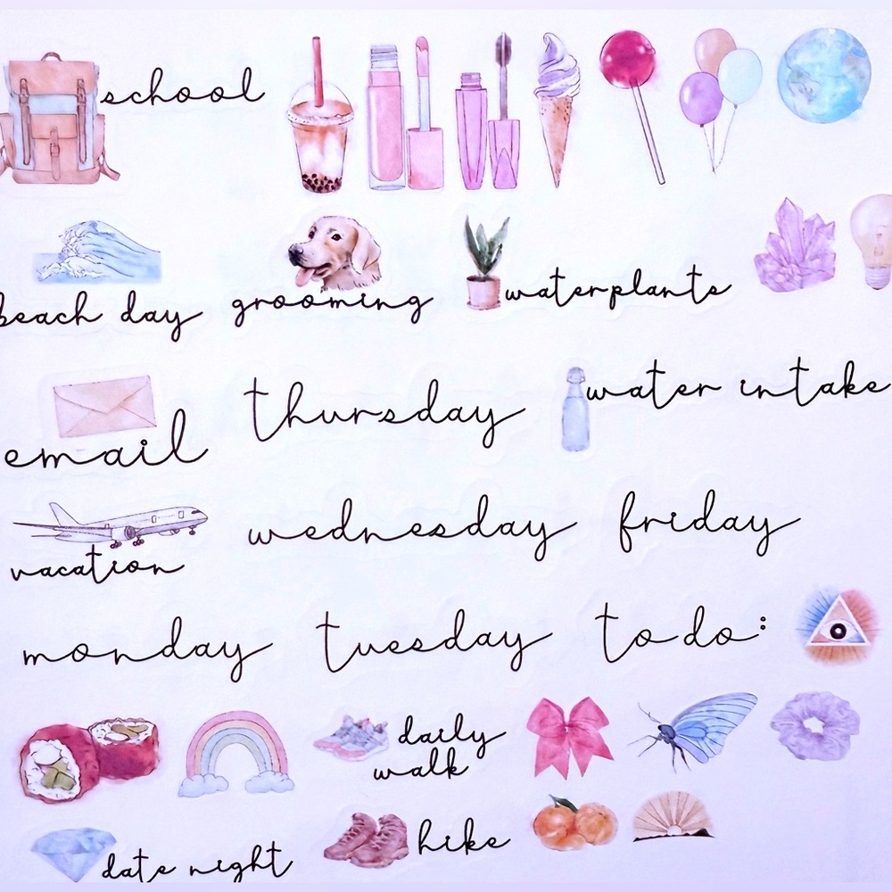 Colorful Planner Stickers Set